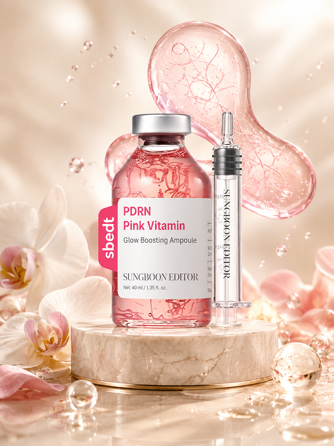 PDRN Pink Vitamin Ampoule – Sérum Facial Iluminador y Revitalizante